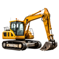 AI generated Excavator isolated on Transparent Background png