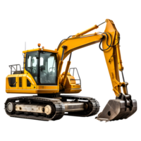 AI generated Excavator isolated on Transparent Background png