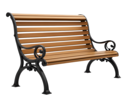 AI generated Park Bench Isolated on Transparent Background png