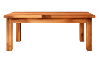 AI generated Wood Dining Table Isolated on Transparent Background png