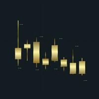 Luxury, gold graph for Stock market charts and forex trading graph in up trend concept for financial investment. vector, illustration vector