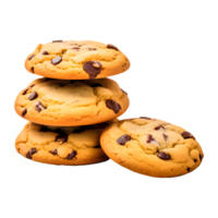 AI generated Chocolate Cookies Isolated on Transparent Background png