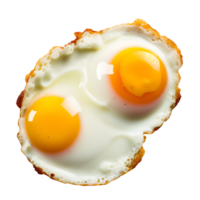 AI generated Two Fried Eggs Isolated on Transparent Background png
