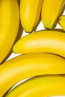 Close up bananas texture background. Vibrant color. photo