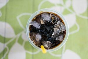 Thai vintage style iced black coffee photo