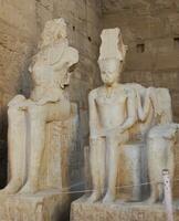 Ruin statues  in Luxor temple, Egypt photo
