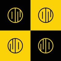 Simple DN and ND Letter Circle Logo Set, suitable for business with DN or ND initials vector