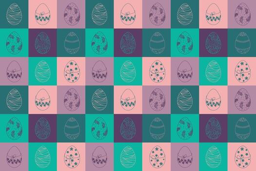 Seamless pattern with Easter eggs. Can be used for scrapbook, easter decor, textile,wrapping paper.Vector background. vector