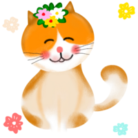 schattig katten en grappig katje tekening Valentijn dag png