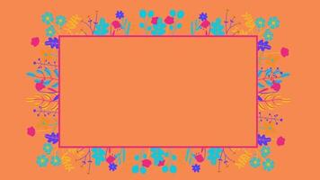 2d  floral frame video