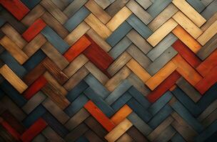 AI generated Wooden chevron pattern stock photo image of seamless pattern