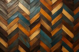 AI generated Wooden chevron pattern stock photo image of seamless pattern