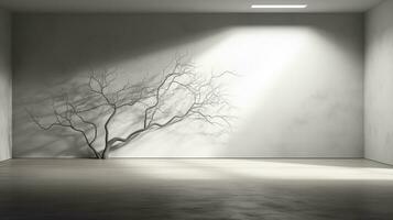 AI generated Light shining from tree branches in the style of ambient occlusion photo