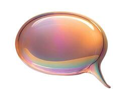 AI generated Bubble message, 3d online chat with speech or talk object for social media post. photo