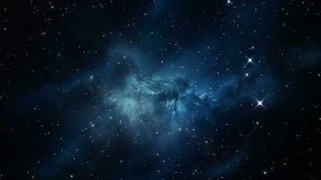 The planet's and galaxy's stars in empty space provided the image's, Generative AI. photo