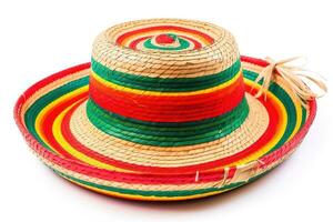 AI generated a colorful sombrero on a white background photo