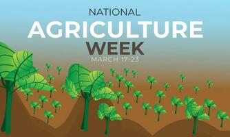 National Agriculture week. background, banner, card, poster, template. Vector illustration.