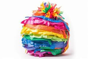 AI generated a large colorful pinata with a large ball inside photo