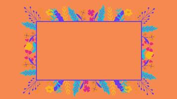 2d  floral frame video