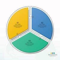 Infographic with 3 steps, process or options. vector