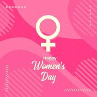 Women's day social media greeting card post design template vector