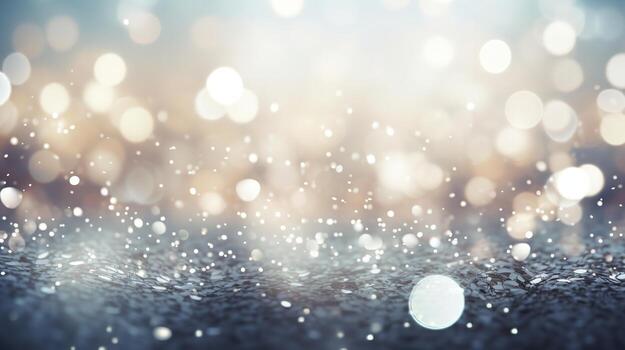 Sparkling beautiful background with a golden color for Christmas backdrop, Generative AI. photo