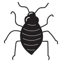 Bedbug silhouette. Vector illustration isolated on white background.