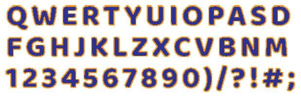 Set of letters in pixel art style. Vector illustration of a font for pixel games.