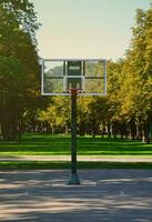 Empty street basketball court. For concepts such as sports and exercise, and healthy lifestyle photo