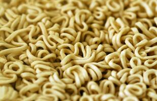 Traditional asian instant noodles texture for background close up photo