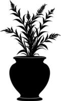 Silhouette potted plants icon, Sign for mobile concept and web design. vector illustration. AI generated illustration.