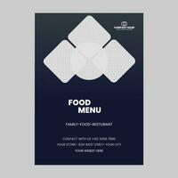 Food menu and restaurant flyer template vector