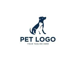 Pet care or veterinary logo design concept vector template.