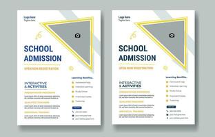 School Admission Flyer 2024 vector