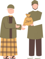 Muslim giving zakat png