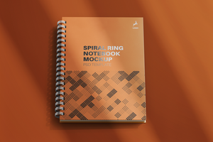 a5 Draht gebunden Spiral- Ring Bindemittel Tagebuch korporativ Notizbuch Planer realistisch Attrappe, Lehrmodell, Simulation Design Vorlage psd