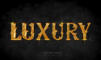 Luxury 3D Editable Text Effect psd