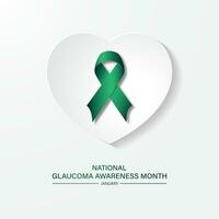 National Glaucoma Awareness Month Background Vector Illustration
