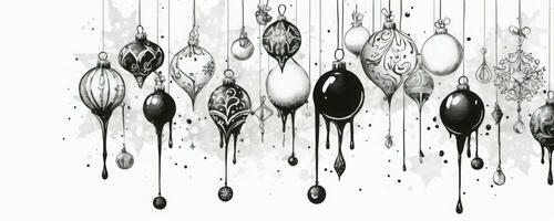 AI Generated Artistic Ornaments in Monochrome Description photo