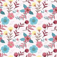 Beautiful flowers and leaf seamless pattern for fabric textile wallpaper. vector