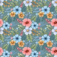 colorido dibujo a mano flores patrón sin costuras para papel tapiz textil de tela. vector