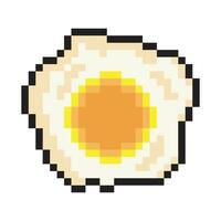 Fried egg with pixel art design vector