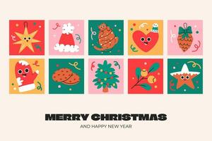 Merry Christmas background in geometric style vector