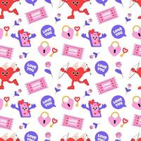 Valentines day seamless pattern vector