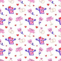 Valentines day seamless pattern vector