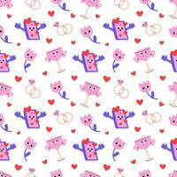 Valentines day seamless pattern vector