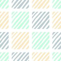 Seamless striped vector pattern with square geometric shape. Doodle hand drawn fabric print template.