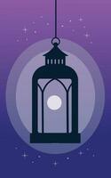 Ramadan lantern poster banner vector illustration