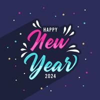 Happy New Year 2024 illustration vector background. Concept for 2024 new year celebration, fit for banner, background, feed, greeting card, background, social media post. Vector eps 10