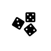 Dice concept line icon. Simple element illustration. Dice concept outline symbol design. vector